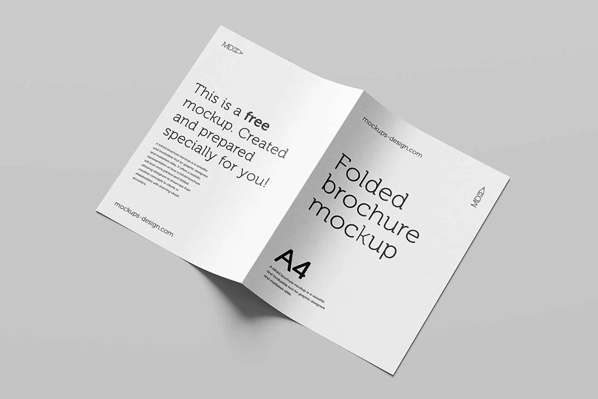 A4 Bifold Brochure Mockup Preview 1