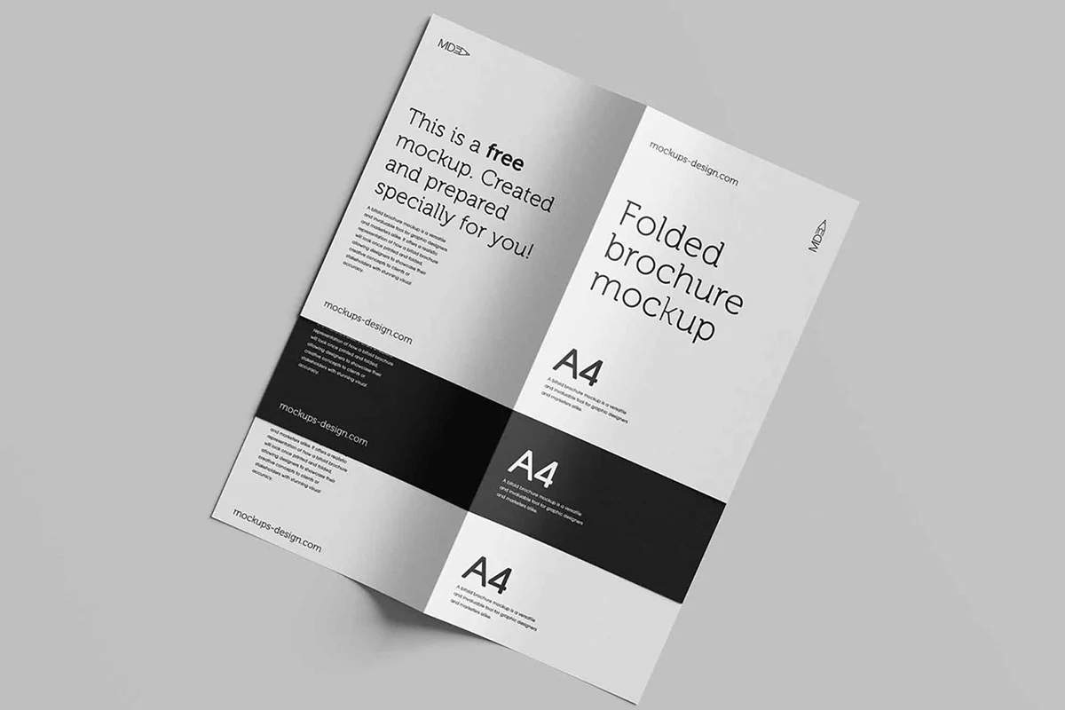 A4 Bifold Brochure Mockup Preview 3