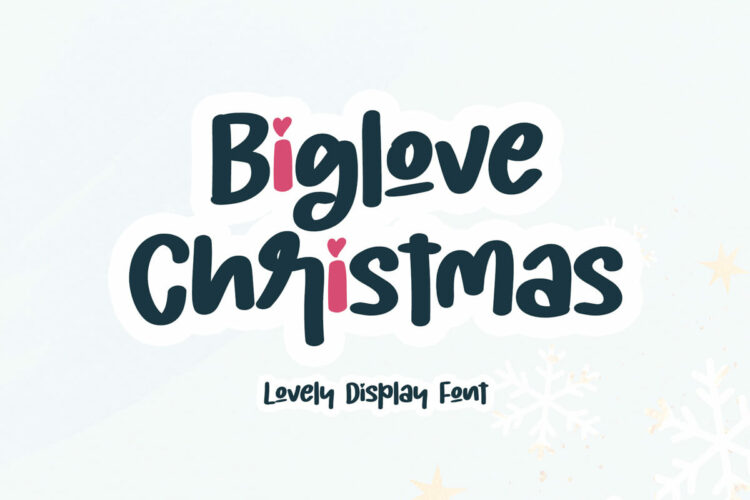 Biglove Christmas Display Font Feature Image