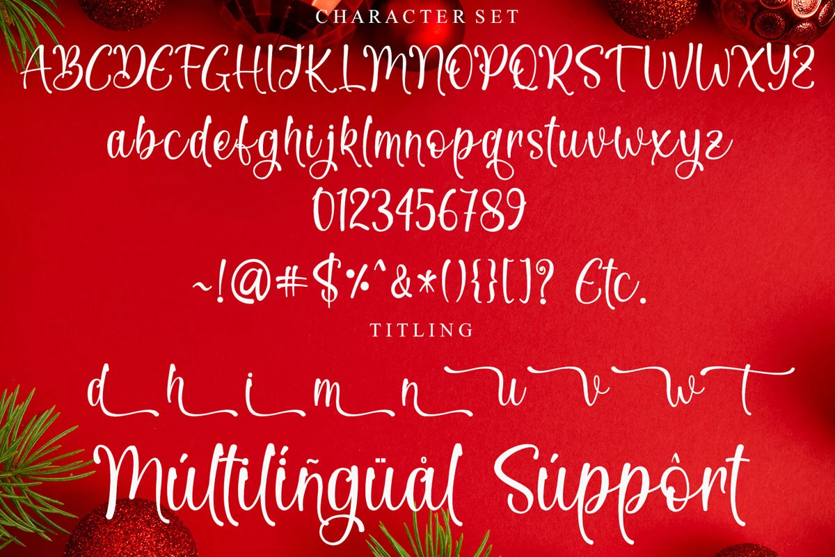 Christmas Weather Script Font Preview 6