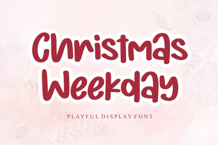 Christmas Weekday Display Font
