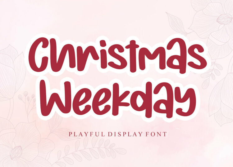 Christmas Weekday Display Font