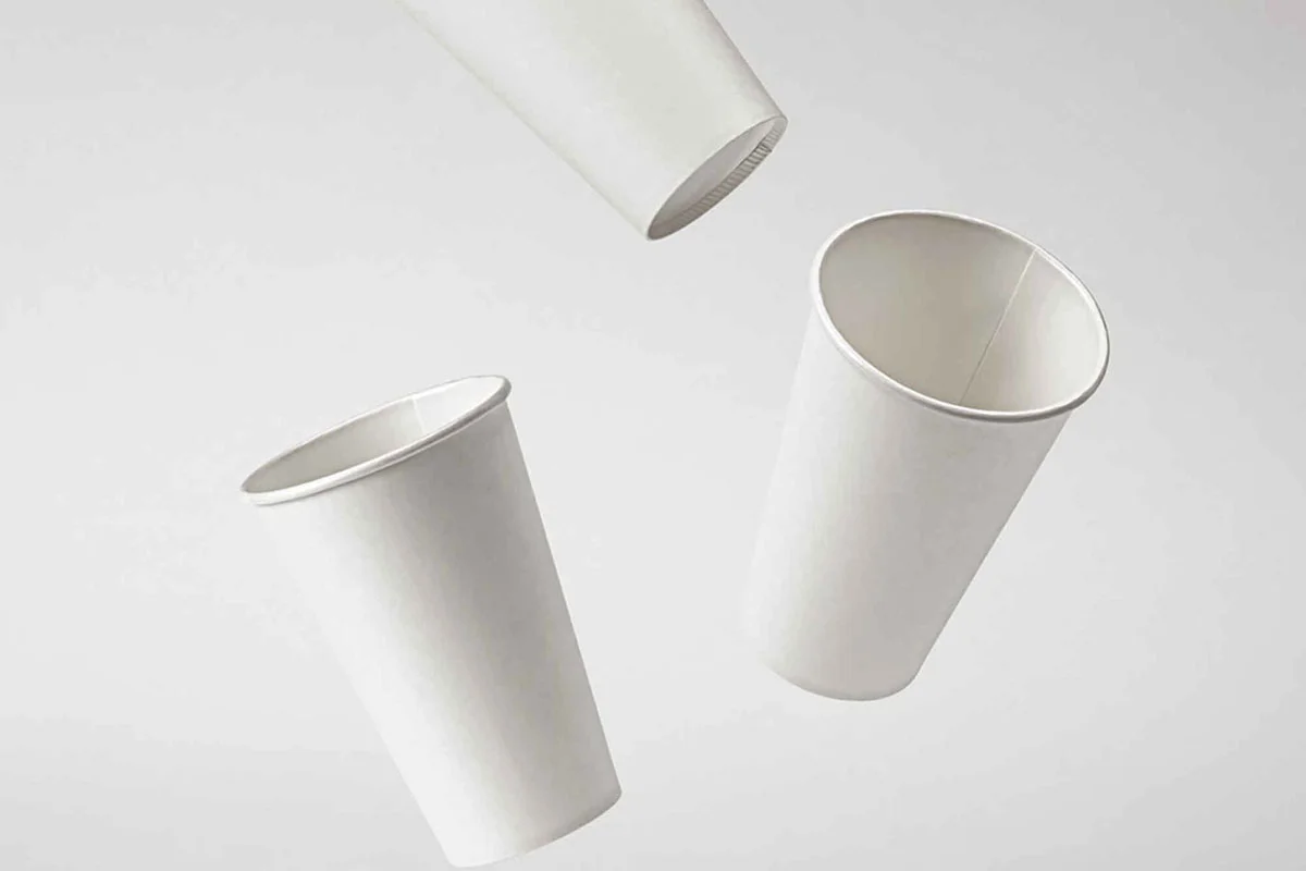 Falling Paper Cups Mockup Preview Image