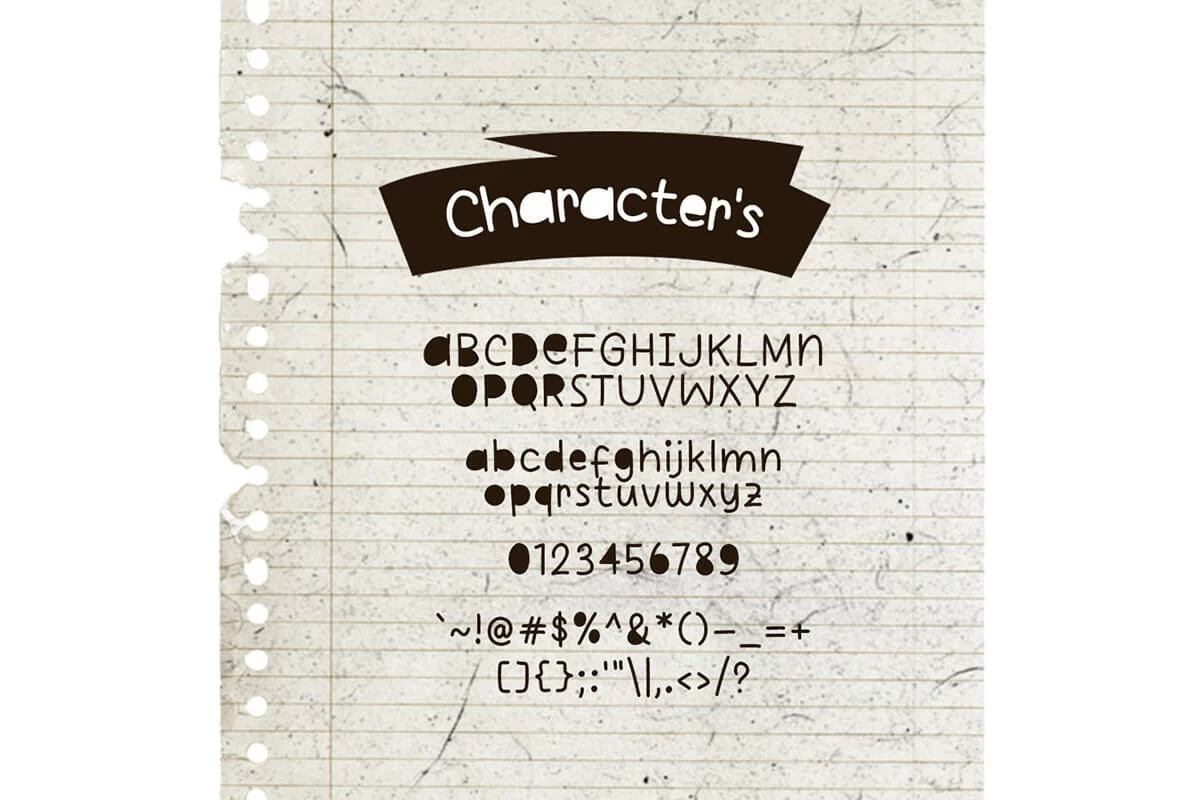 Lost Paper Handmade Font Preview 3