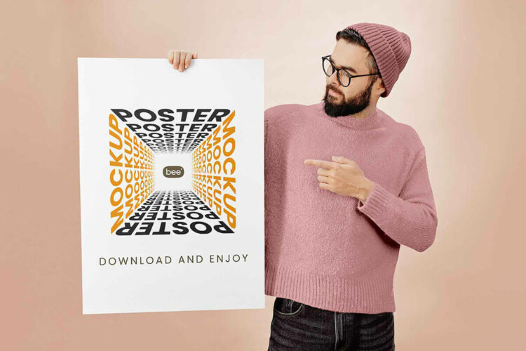 Poster in Hand Mockup Feature Image