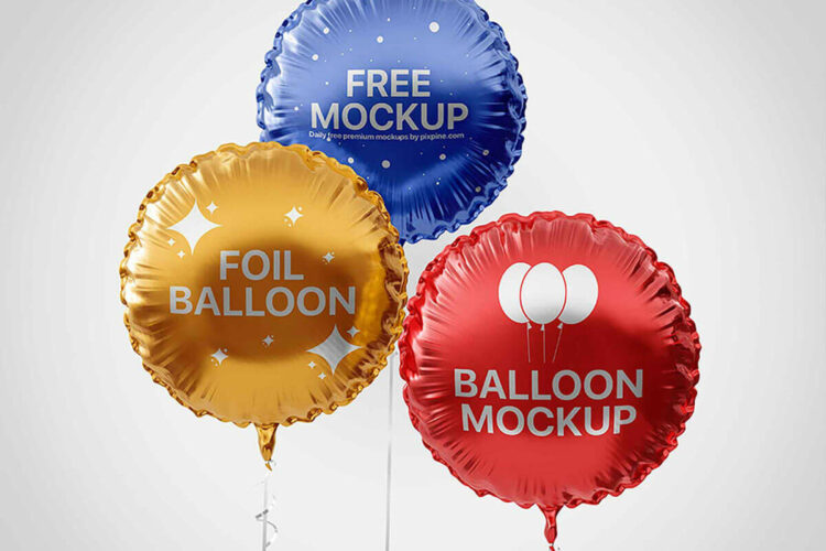 Round Foil Balloons Mockup Feature Image