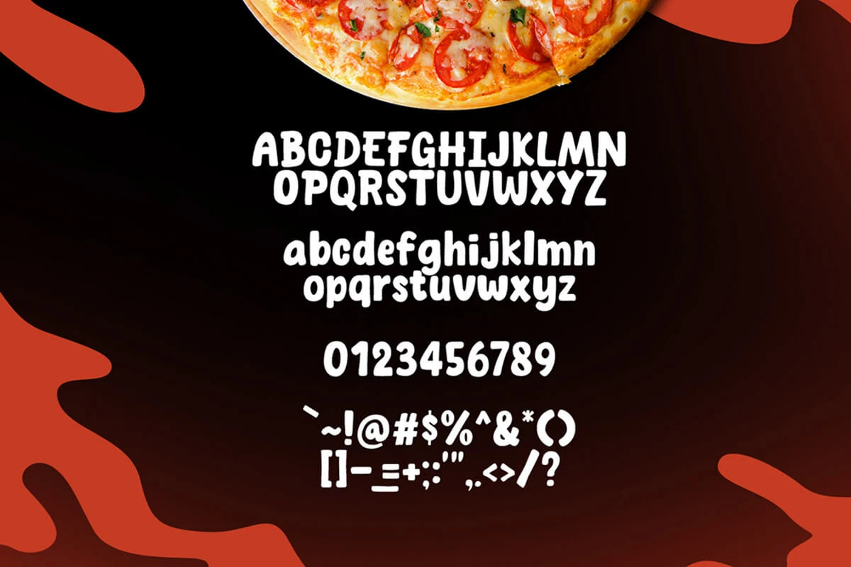 Spicy Pizza Fancy Font Preview 3