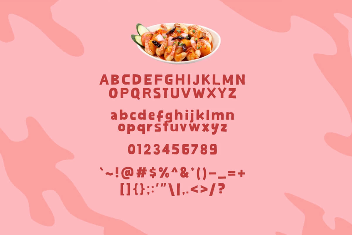 Spicy Shrimp Display Font Preview 3