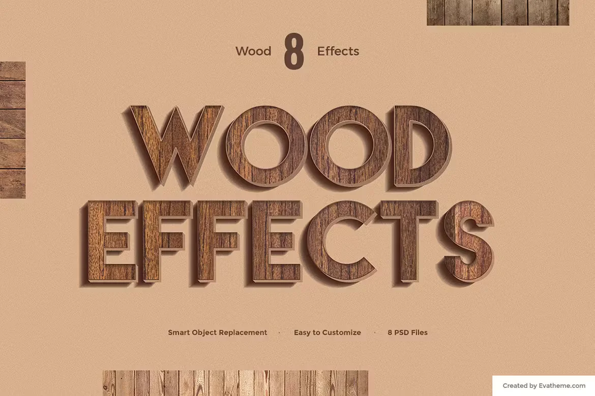 8 Wood Text Effects