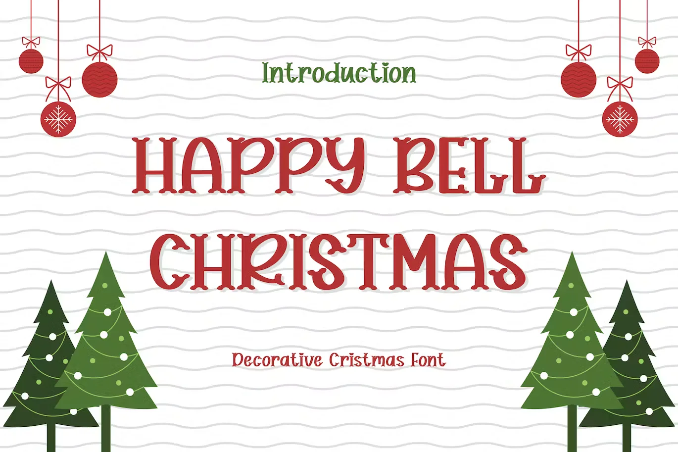 HAPPY BELL CHRISTMAS - Decorative Christmas Font