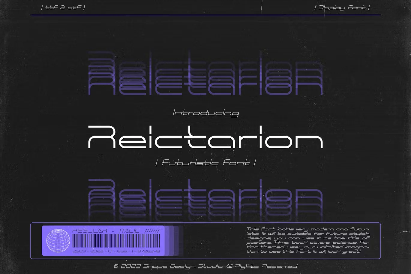 Reictarion - Futuristic Font