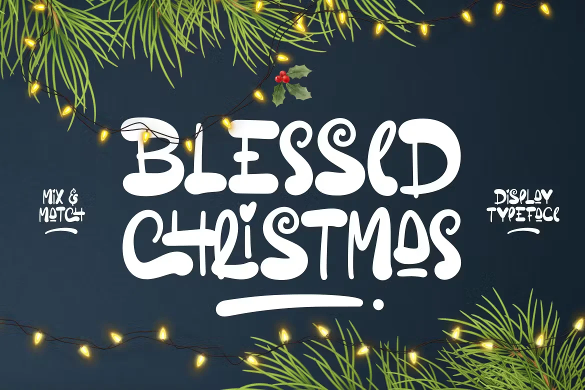 Blessed Christmas Display Font