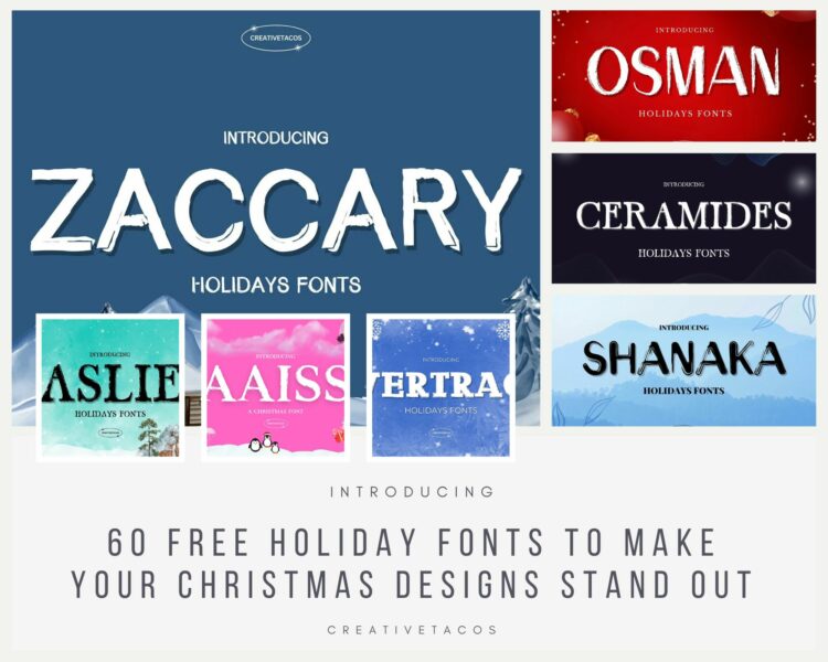 60 Free Holiday Fonts to Make Your Christmas Designs Stand Out