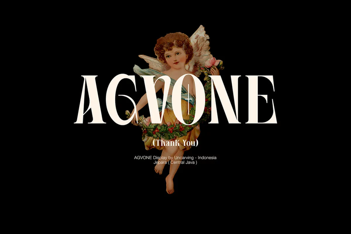 Agvone Display Font Preview 7
