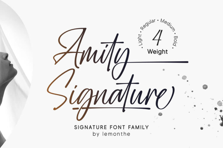 Amity Signature Font Feature Image
