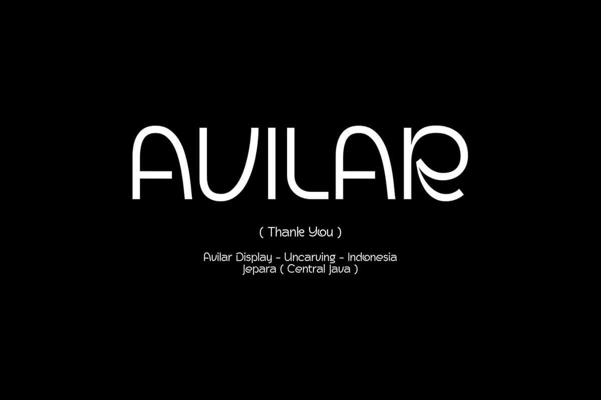 Avilar Display Font Preview 6