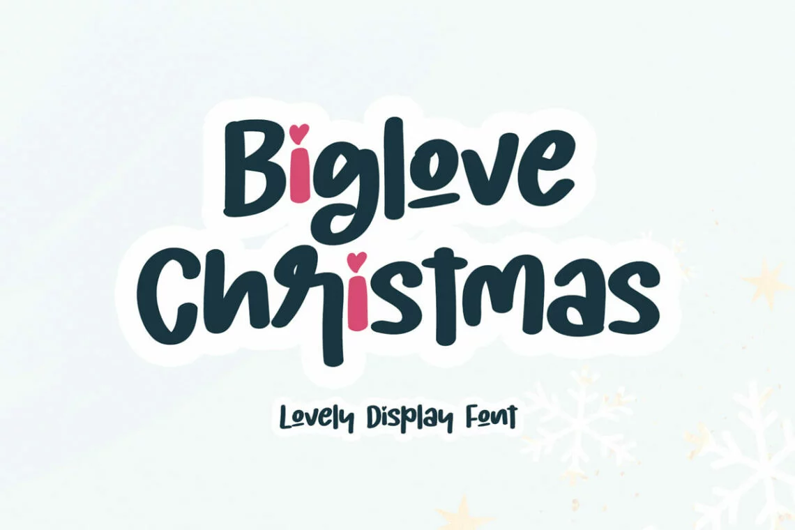 Biglove Christmas Display Font