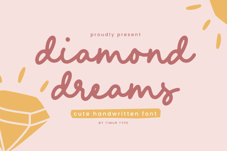 Diamond Dreams Handwritten Font Feature Image