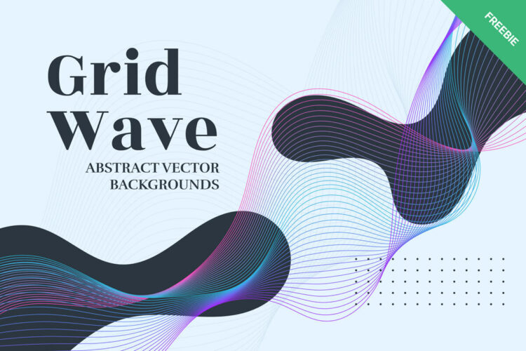 Flat Splash and Grid Wave Backgrounds Feature Image