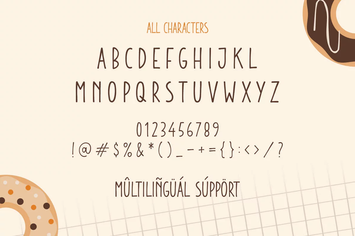 Glazed Donuts Handwriting Font Preview 4