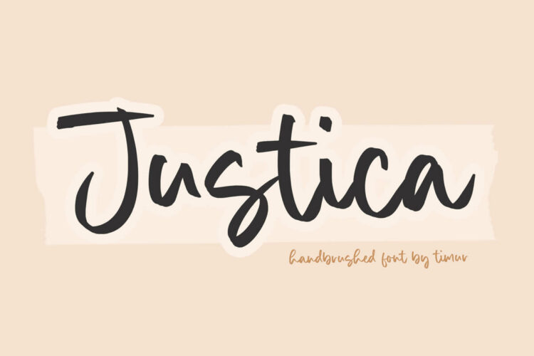 Justica Handwritten Font Feature Image