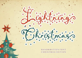 Lightning Christmas Handwritten Font Feature Image