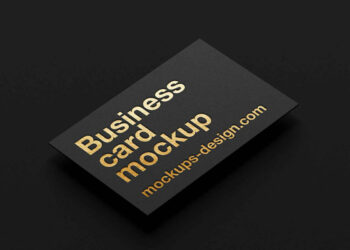 Metallic Foil Business Card Mockup Feature Image