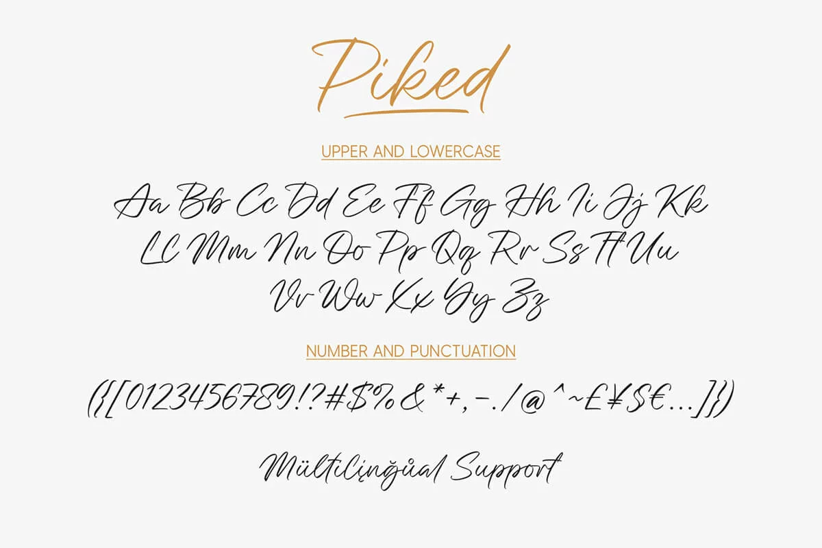 Piked Handwritten Font Preview 6