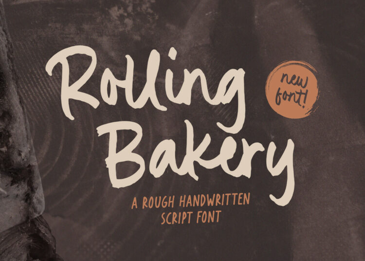 Rolling Bakery Handwritten Font Feature Image