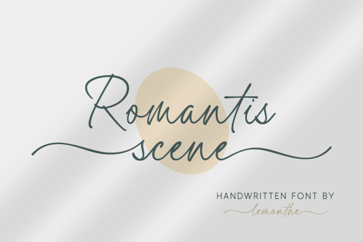 Romantis Scene Handwriting Font Feature Image