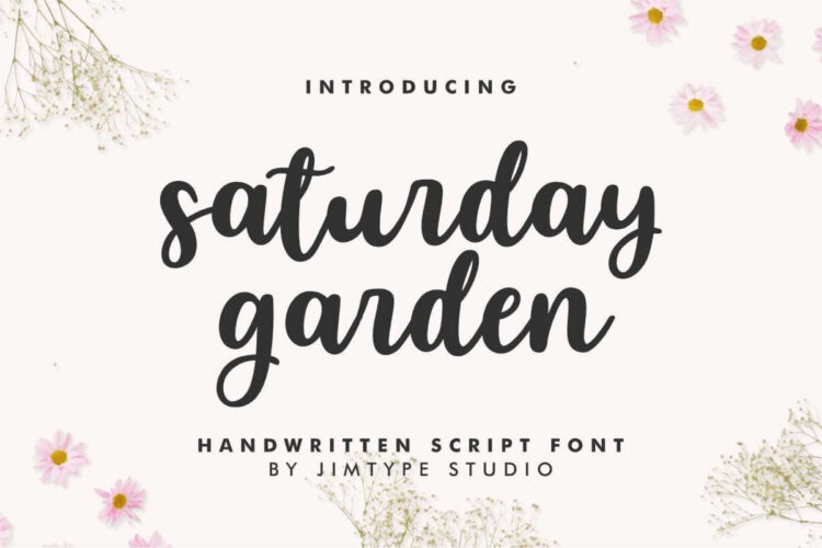 Saturday Garden Script Font Feature Image
