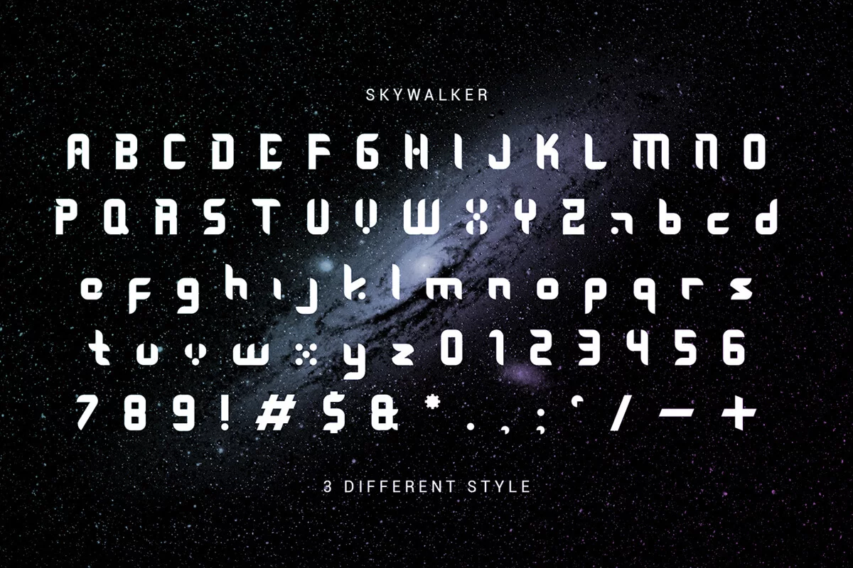 Skywalker Futuristic Font Preview 3