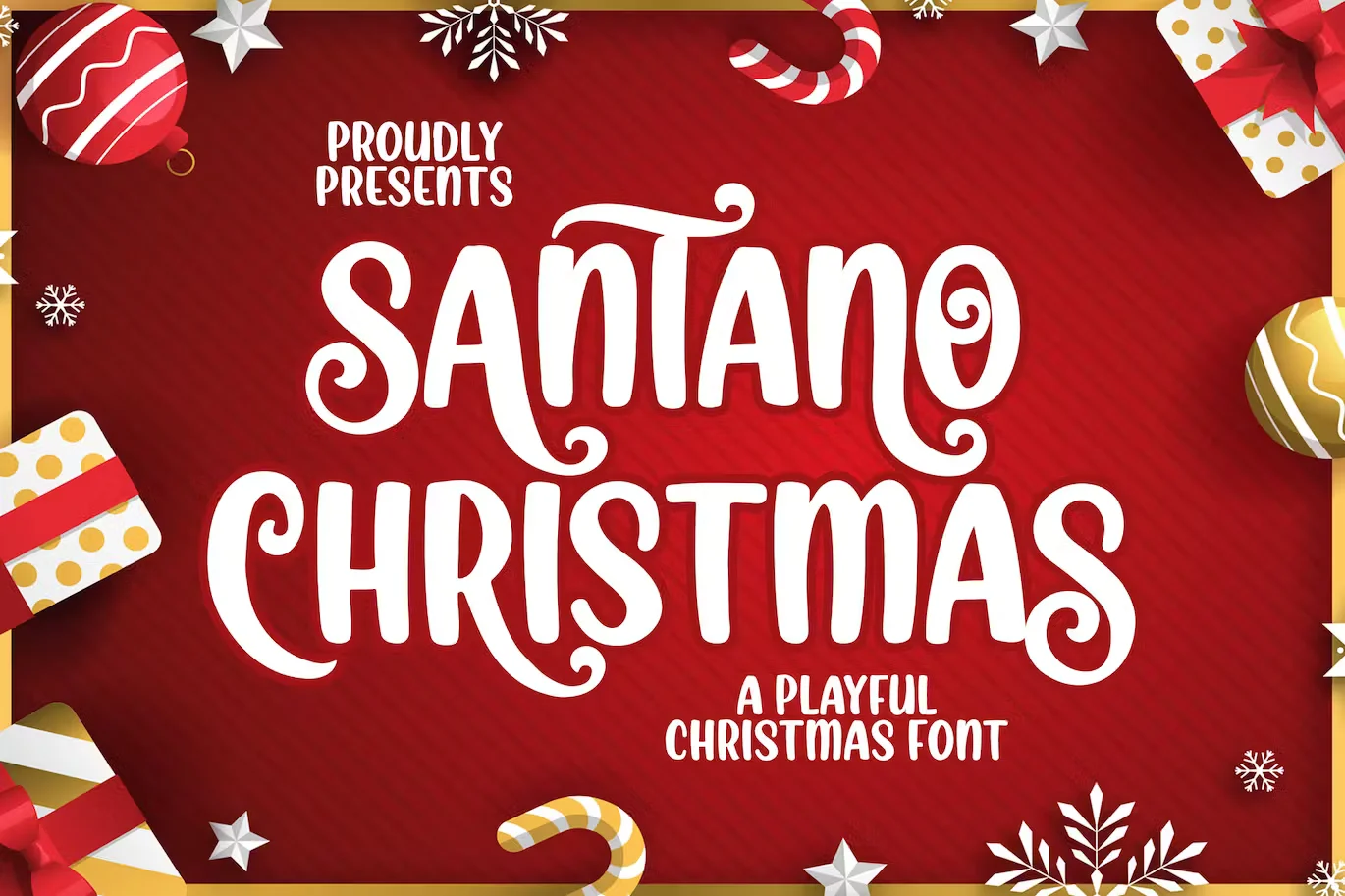 Santano Christmas a Playful Christmas Font