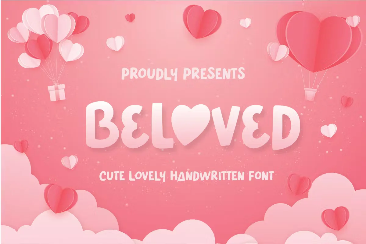 Beloved - Cute Lovely Valentine k-pop unique font