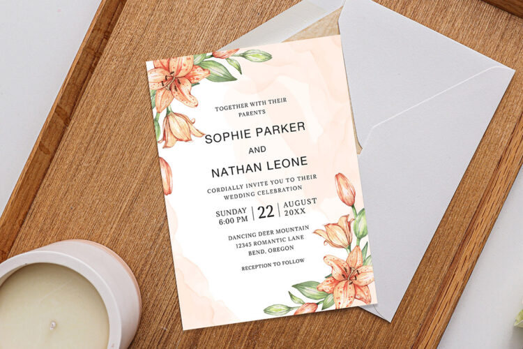 Boho Floral Elegant Wedding Invitation Feature Image