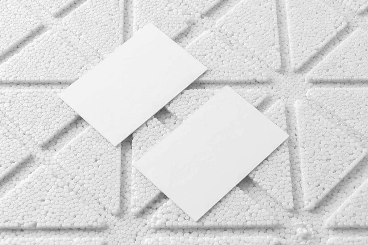 Business Cards on Styrofoam Mockup Preview Image