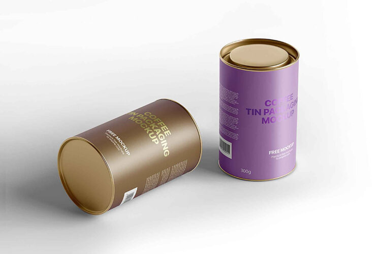 Coffee Tin Can Packaging Mockup Feature Image