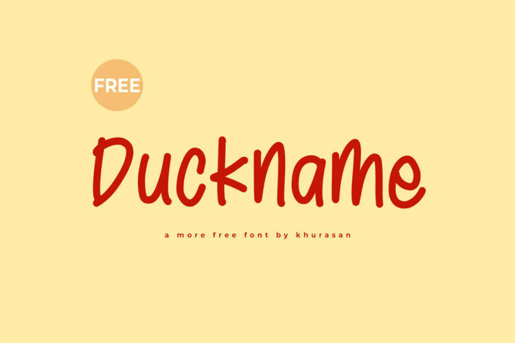 Duckname Script Font Feature Image