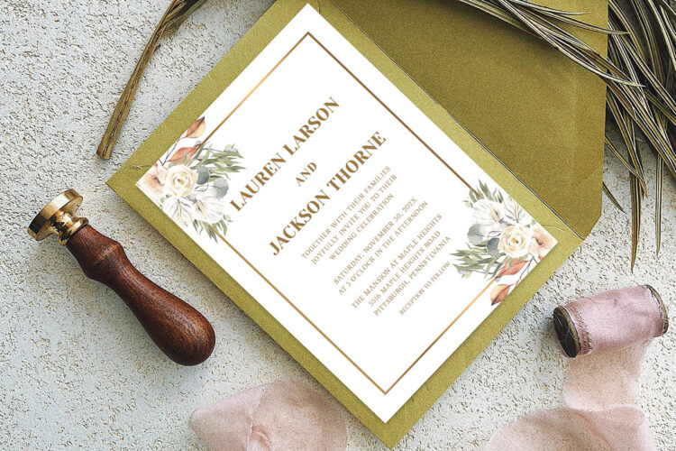 Elegant Blush White Roses Wedding Invitation Feature Image