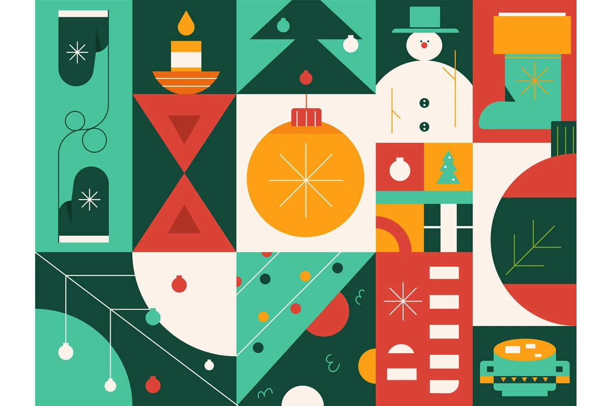 Vector Christmas Pattern Preview 2