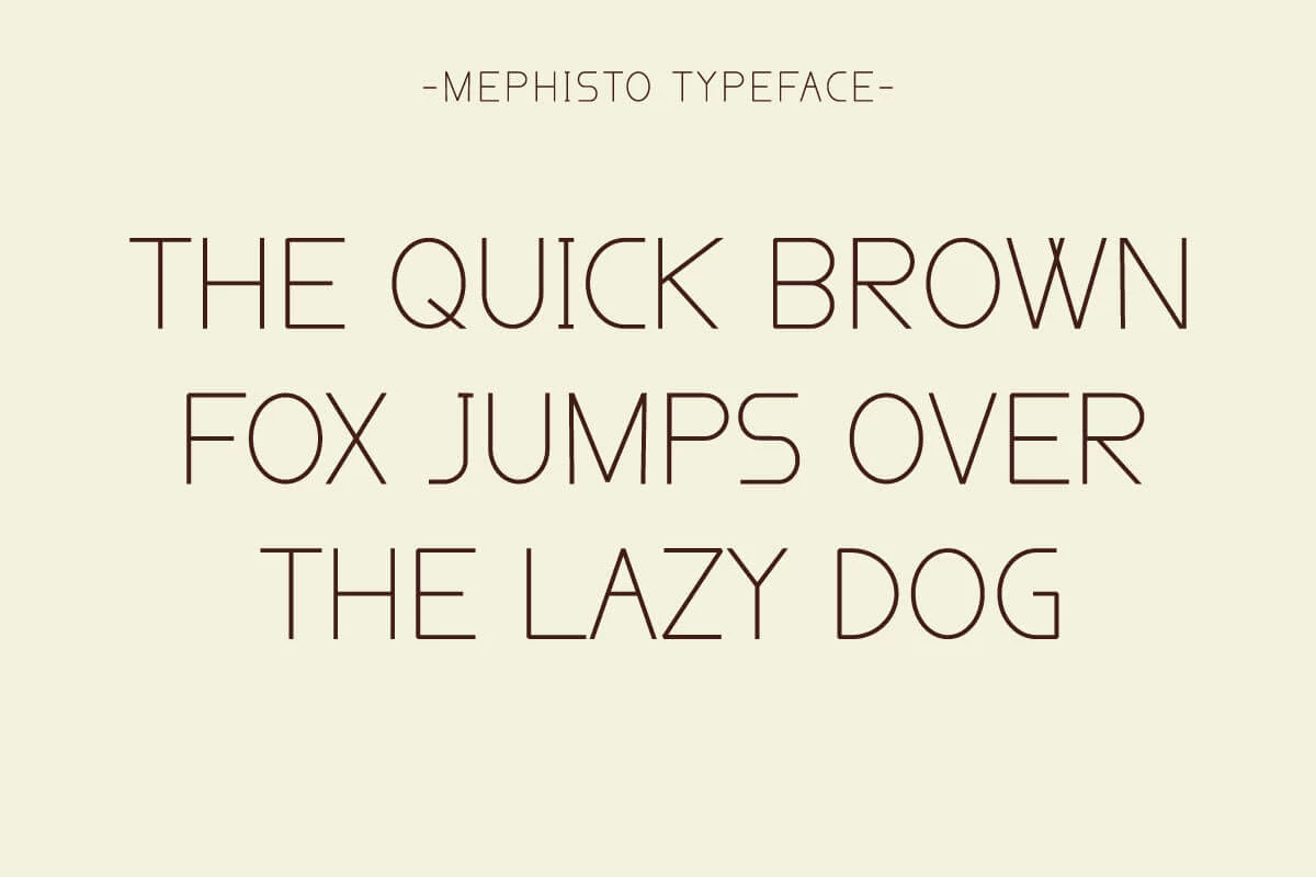 Mephisto Sans Serif Font Preview 1
