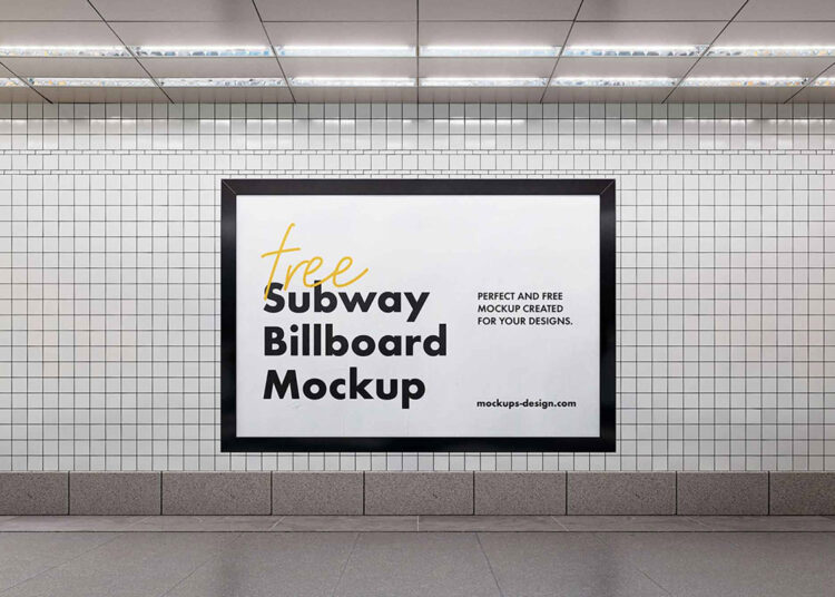 Subway Billboard Mockup Template Feature Image
