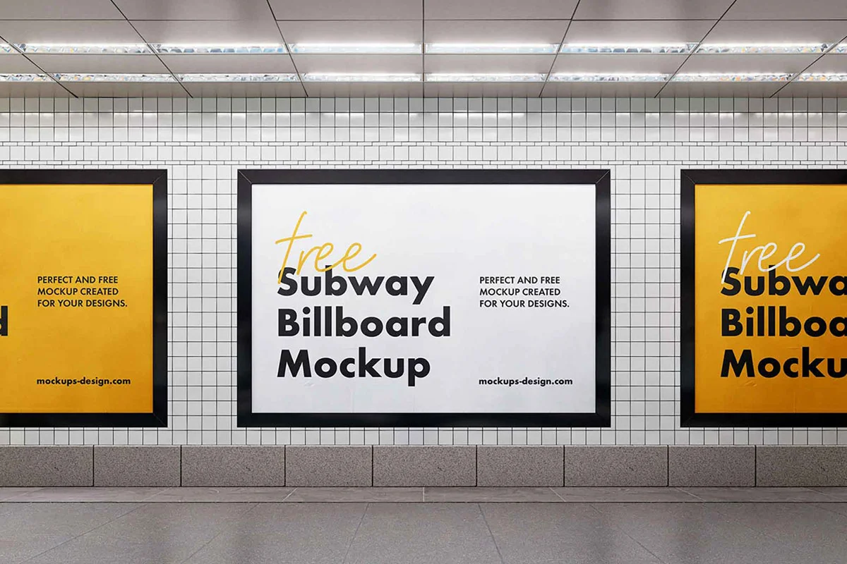 Subway Billboard Mockup Template Preview 1