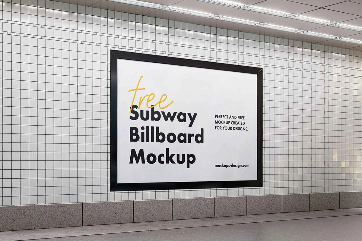 Subway Billboard Mockup Template Preview 2