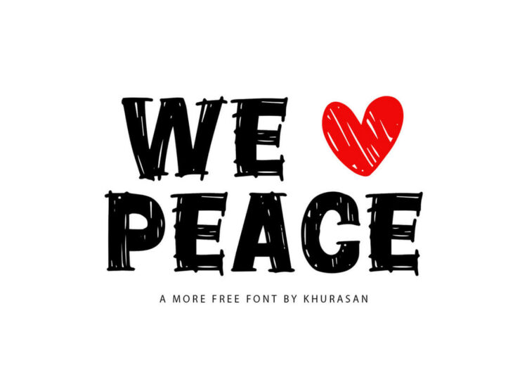 We Love Peace Display Font