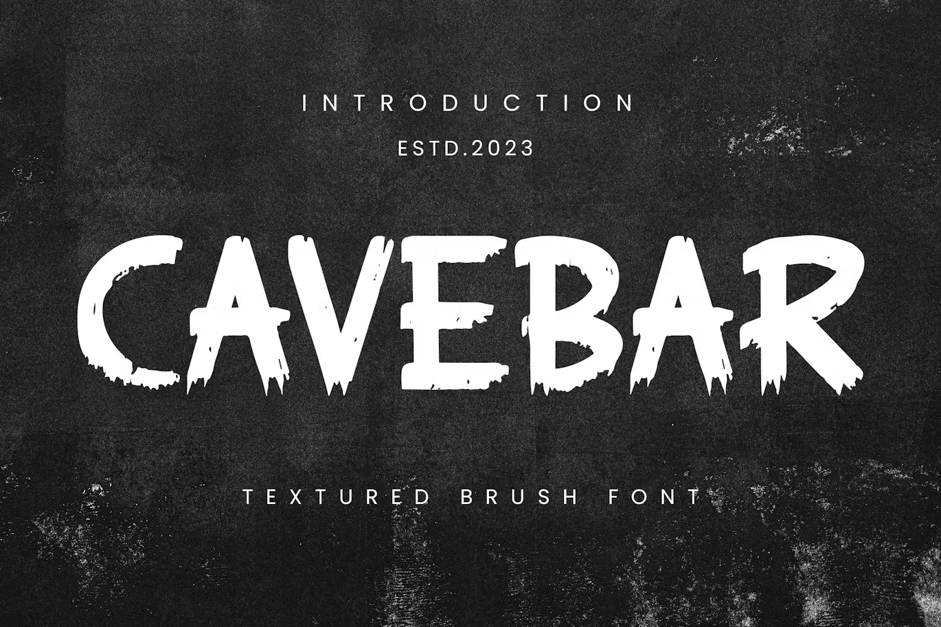CAVEBAR - Textured Brush Font