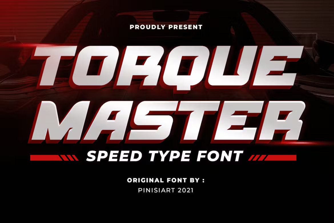 TORQUE MASTER - Car Racing gaming Font