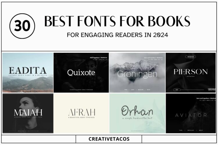 Illustration of 30 Best Fonts For Books in 2024