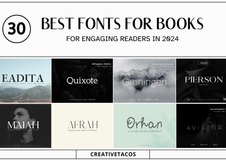 Illustration of 30 Best Fonts For Books in 2024