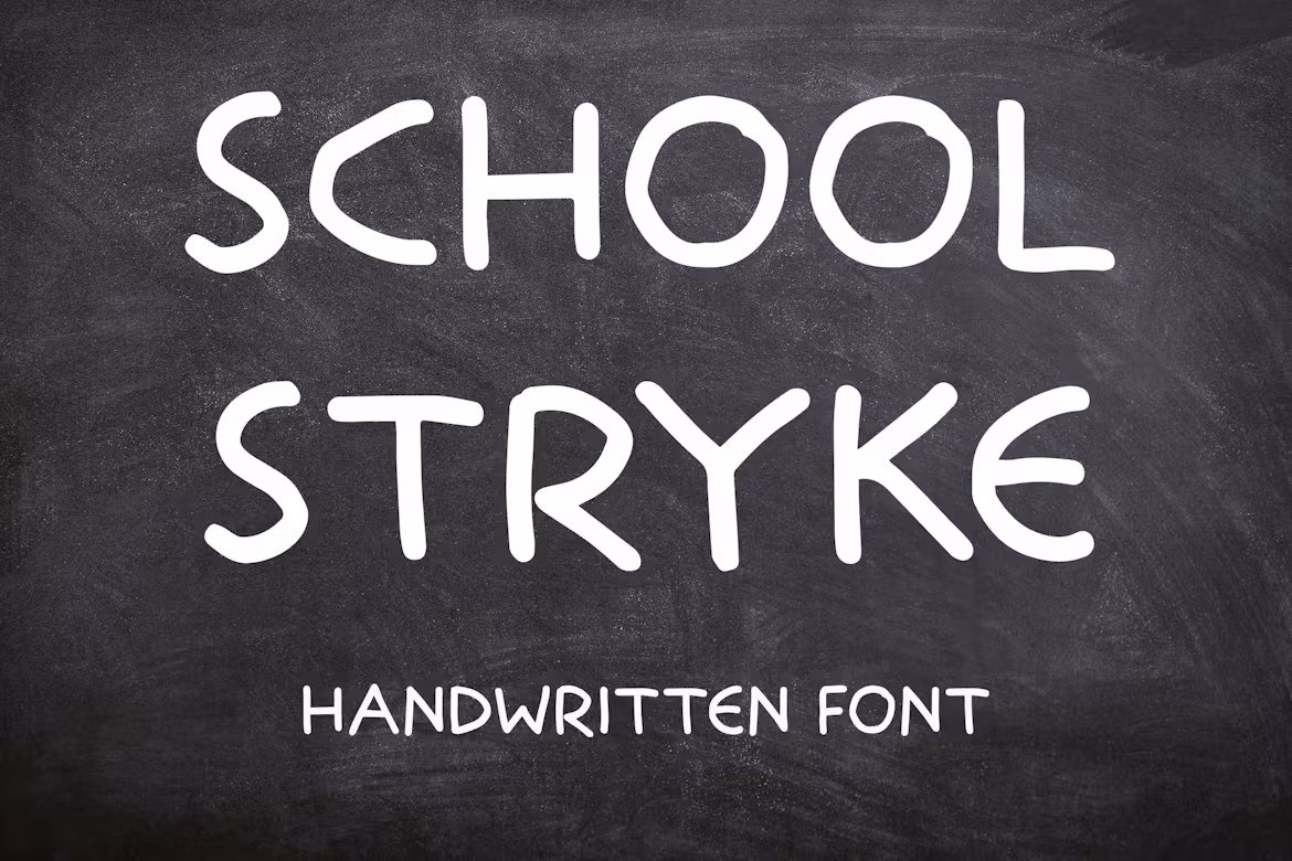 School Stryke - Handwritten font